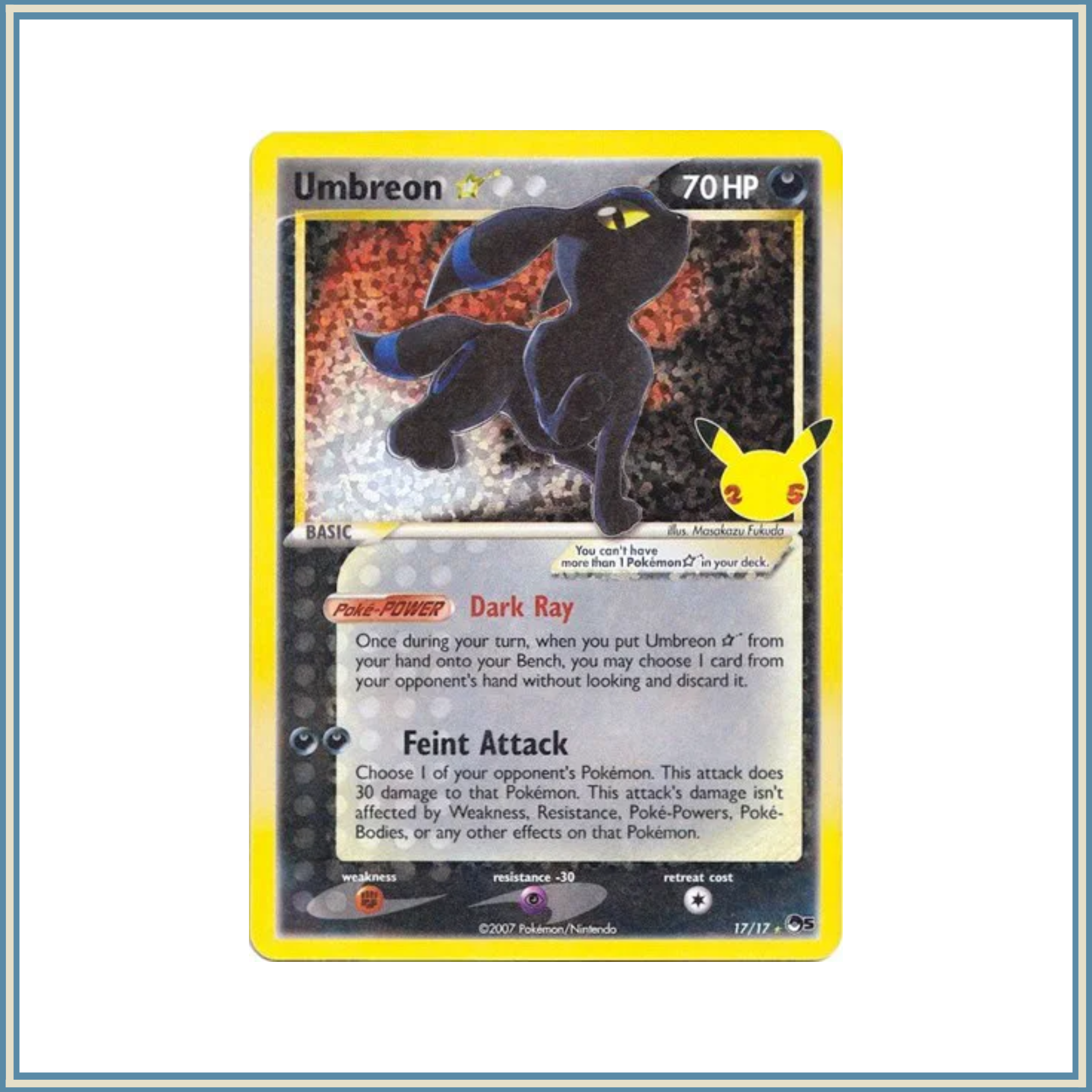 Umbreon Gold Star 17/17 - Celebrations 25